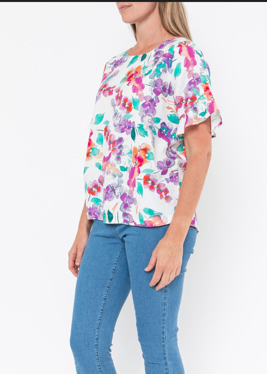 JUMP PAINTERLY FLORAL TOP