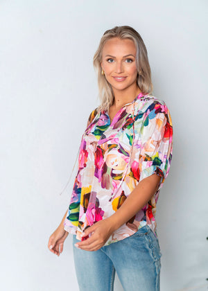WILLOW TREE ABSTRACT PRINT TOP