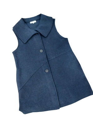 SEE SAW LONGER COLLARED BUTTON VEST