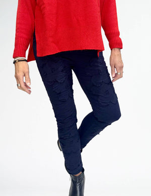 LA STRADA FLOWER STRETCH PANT