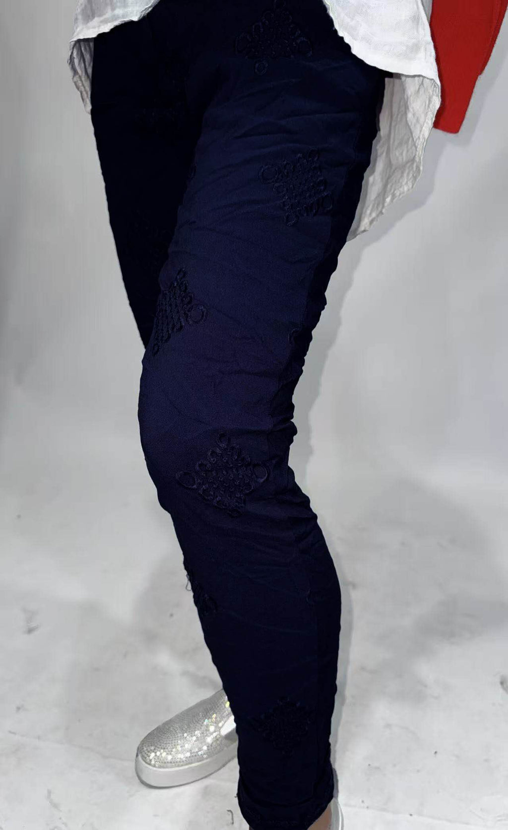 LA STRADA DIAMOND EMBROIDERY PANTS