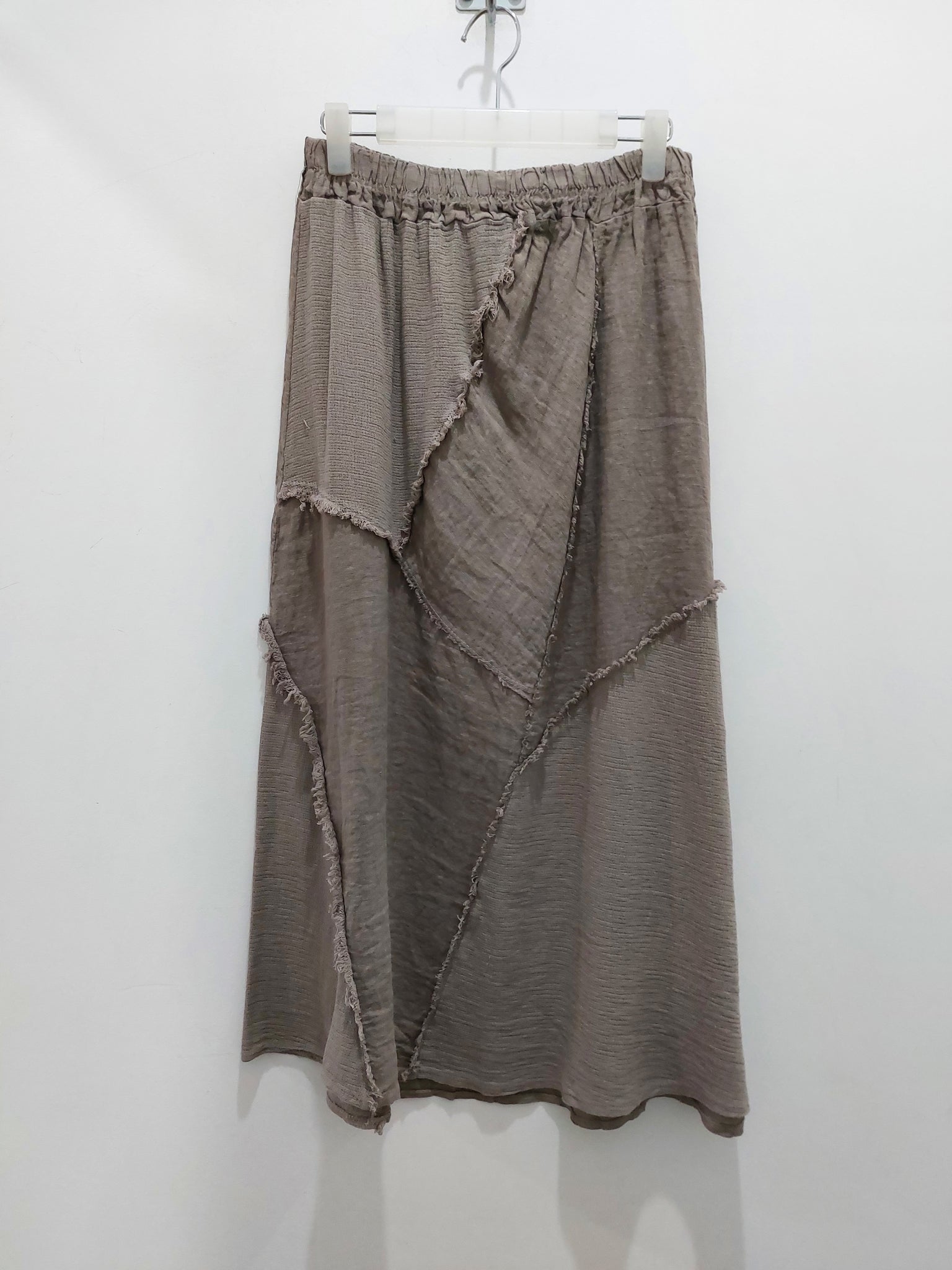 LA STRADA RAW EDGE PATCHED SKIRT