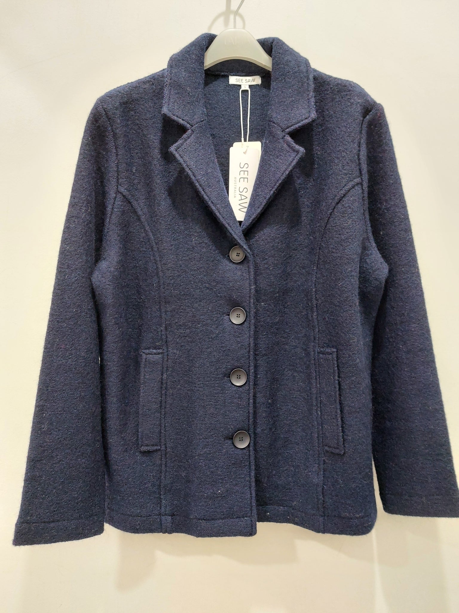 SEE SAW 100% BOILED WOOL BLAZER