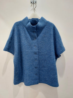 SEE SAW BOILED WOOL BUTTON THRU VEST