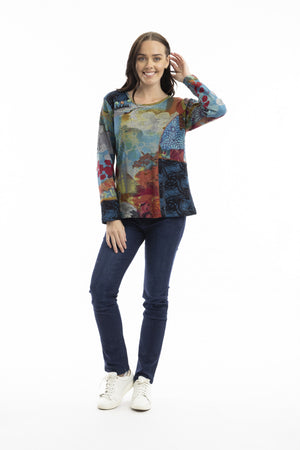 ORIENTIQUE BILLIE JEAN TOP PATCH