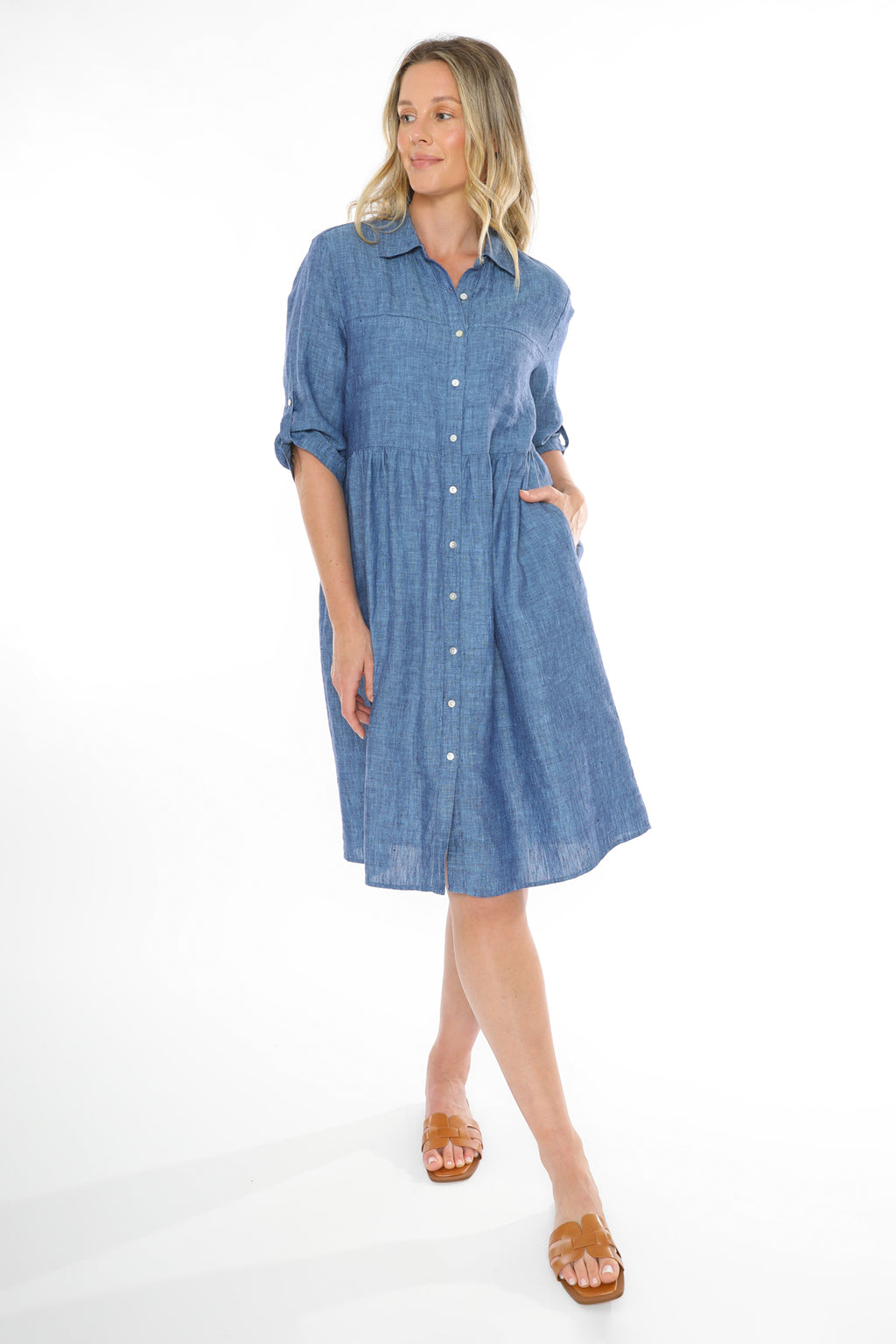 JUMP 2 POCKETS LINEN DRESS