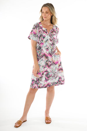 JUMP ABSTRACT IKAT DRESS