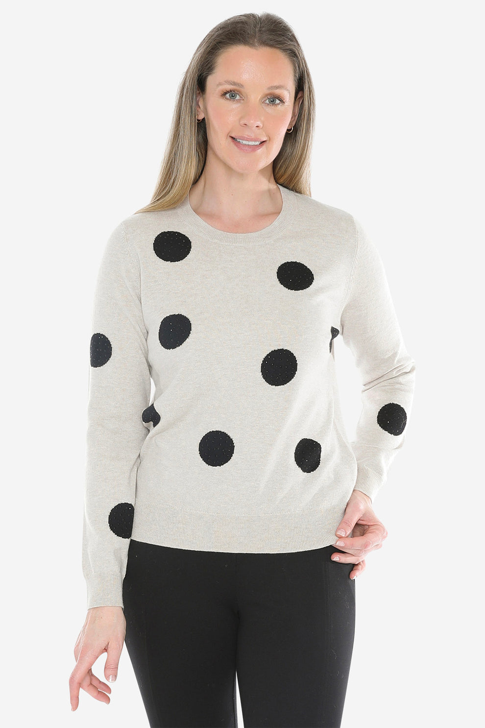 JUMP DIAMANTE SPOT PULLOVER