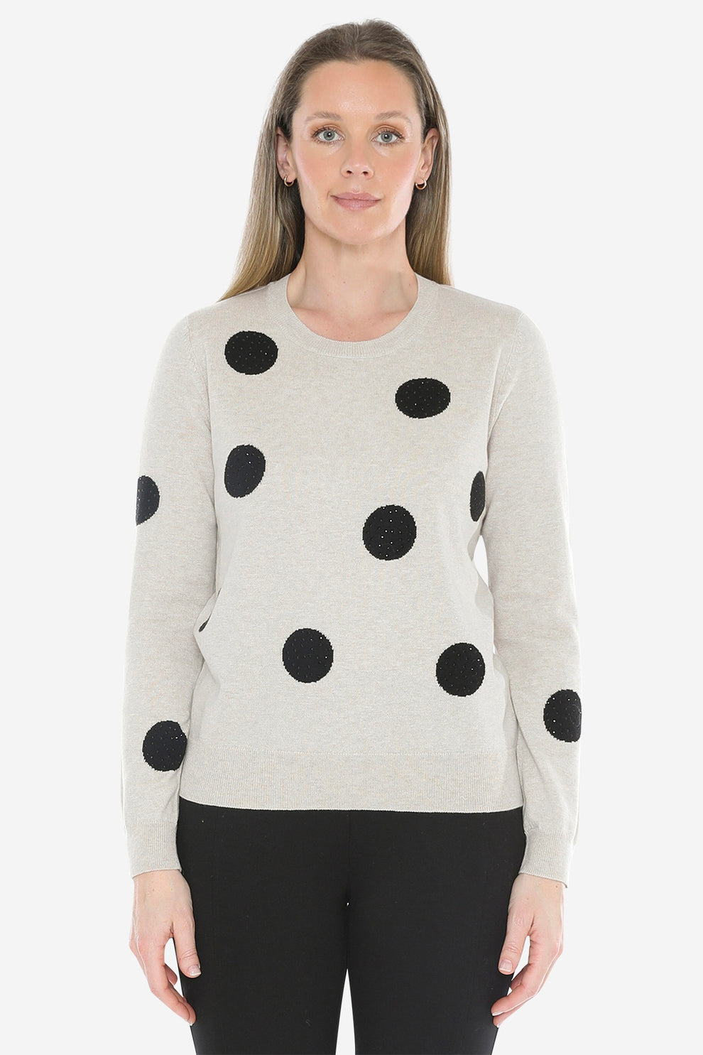 JUMP DIAMANTE SPOT PULLOVER