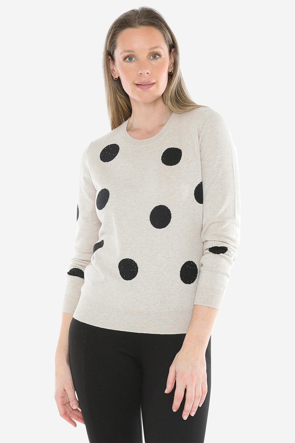 JUMP DIAMANTE SPOT PULLOVER
