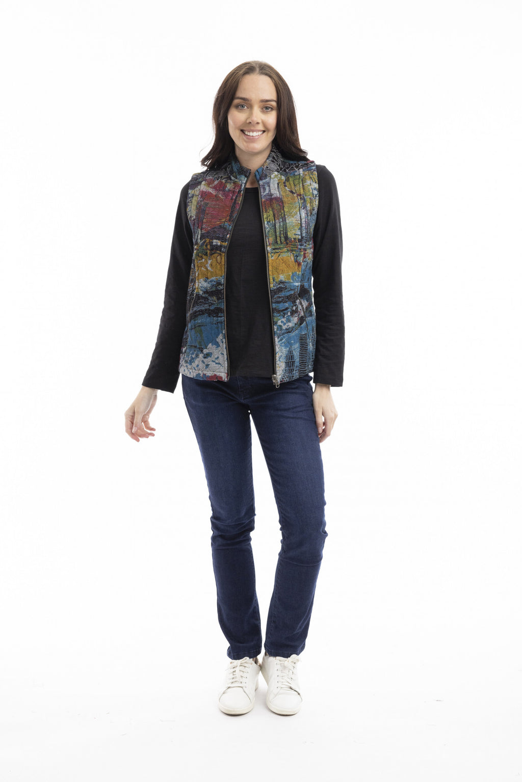 ORIENTIQUE NEW YORK NEW YORK VEST REVERSIBLE