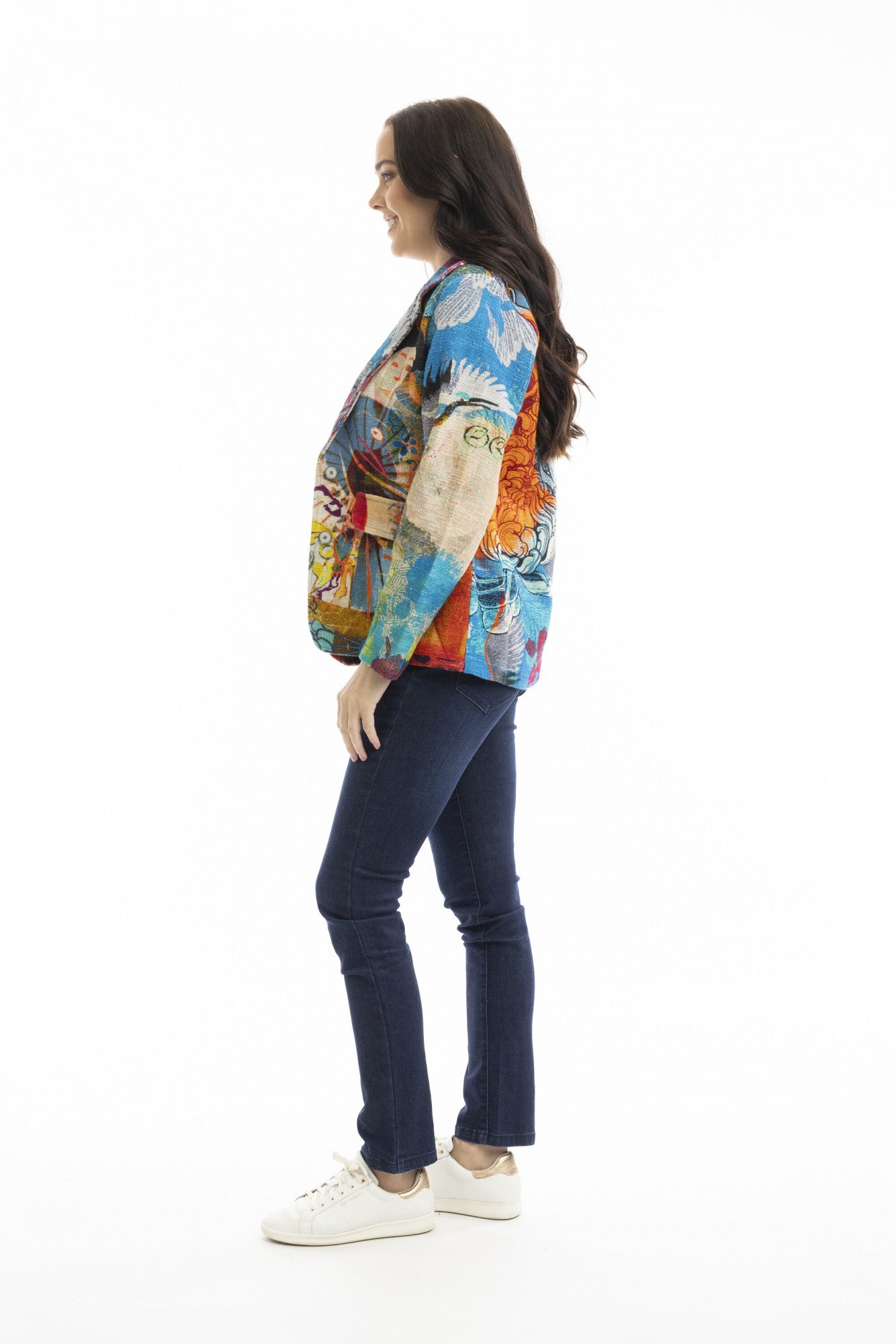 ORIENTIQUE PRINTED BLAZER