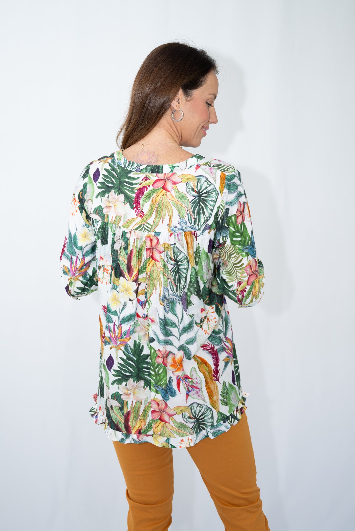 JOLIE SAULE FLORAL PRINT TOP