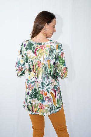 JOLIE SAULE FLORAL PRINT TOP