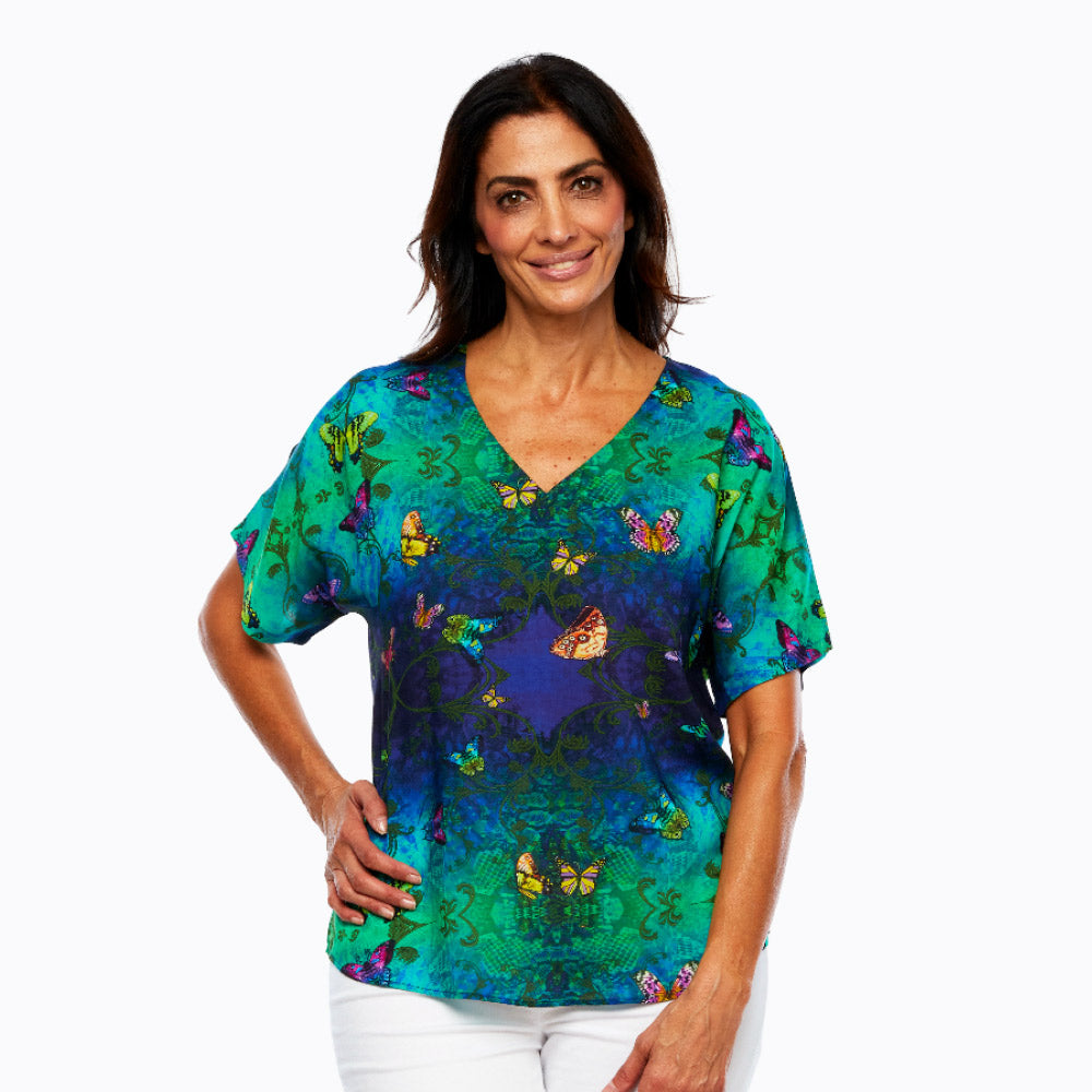 CLAIRE POWELL AMAZON SHORT SLEEVE TOP