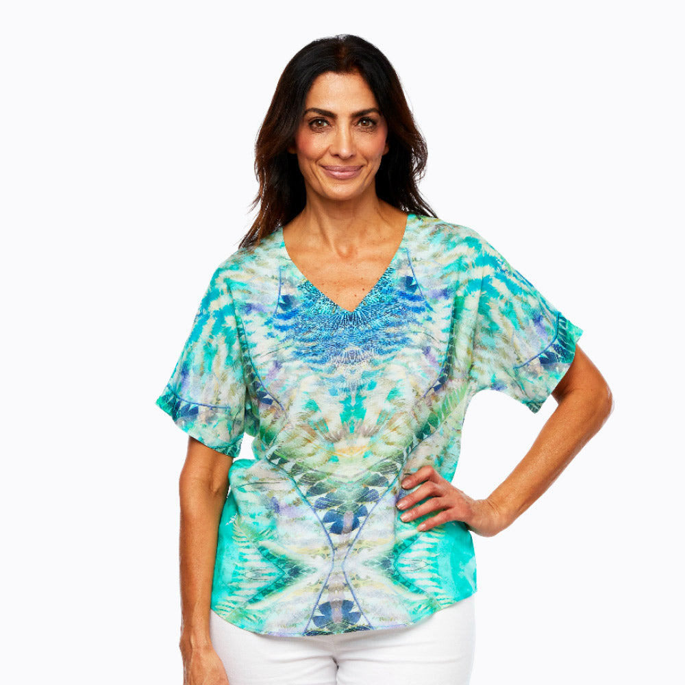 CLAIRE POWELL MARINE SHORT SLEEVE TOP