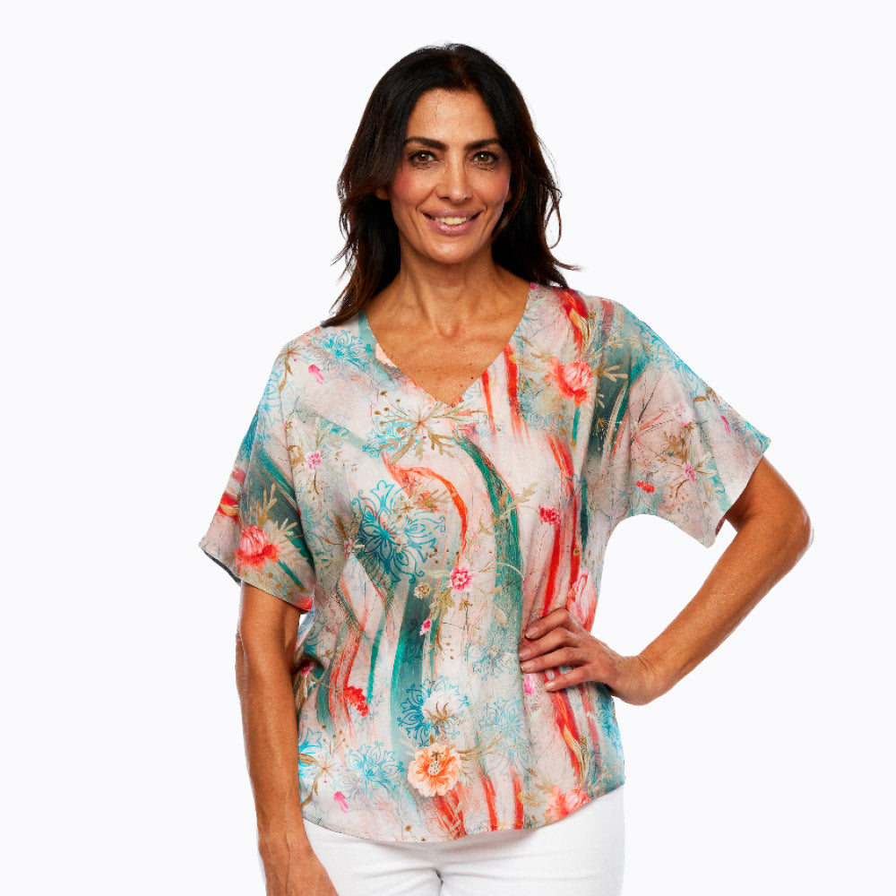 CLAIRE POWELL MEADOW SHORT SLEEVE TOP