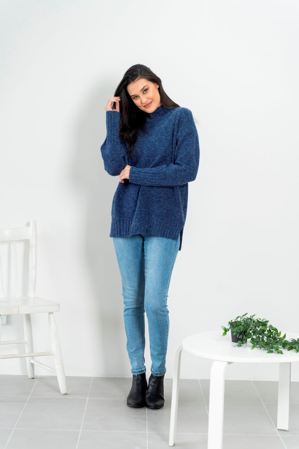 WILLOW TREE HIGH NECK KNIT JUMPER