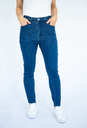 WILLOW TREE SIDE ELASTIC WAIST SKINNY STRETCH JEAN