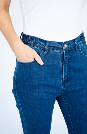WILLOW TREE SIDE ELASTIC WAIST SKINNY STRETCH JEAN
