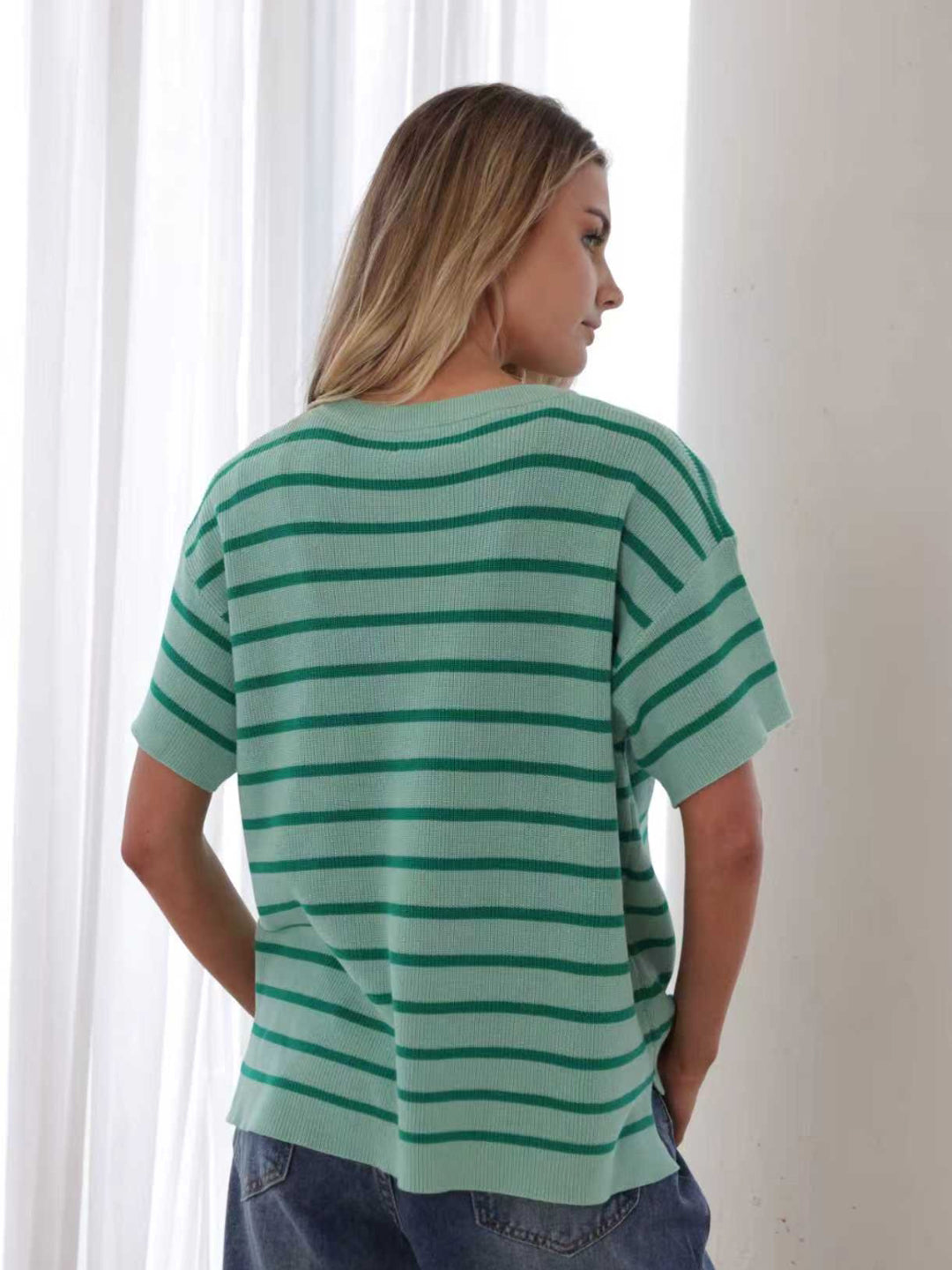 FRIA COTTON STRIPE KNIT TOP