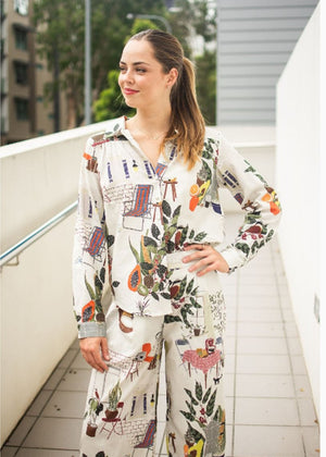 FRIA TEATIME ROLL UP SLEEVE BLOUSE