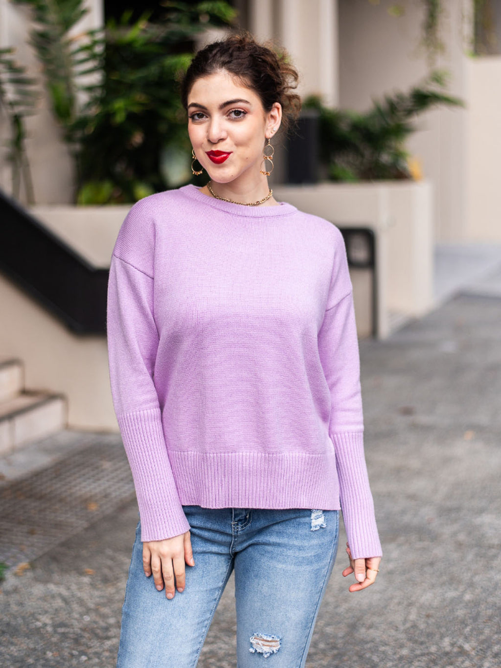 FRIA SIDE SPLIT KNIT JUMPER