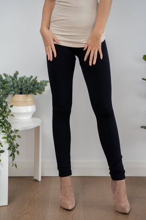 MISSY Q WIDE WAIST SEAMLESS IN FLEECE LEGGING