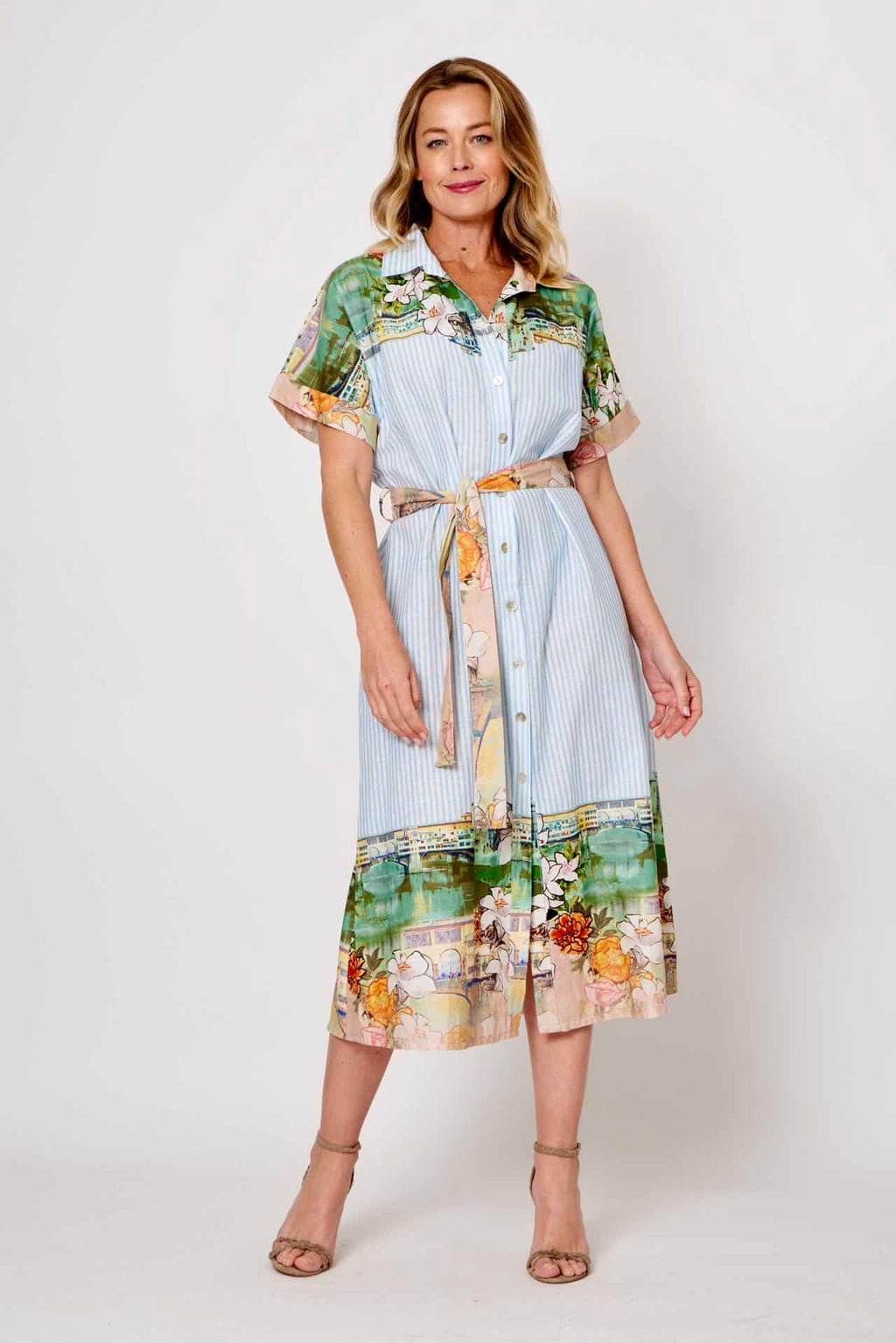 LA STRADA BELTED SHIRT DRESS