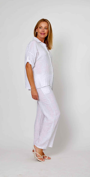 LA STRADA LINEN STRIPY SHIRT