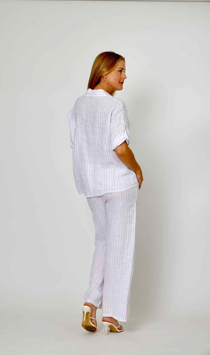 LA STRADA LINEN STRIPY SHIRT