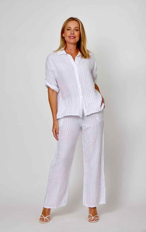 LA STRADA LINEN STRIPY SHIRT