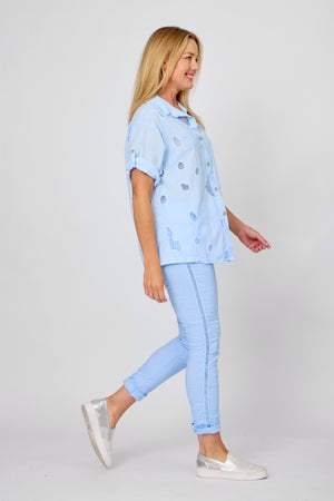 LA STRADA MESH EMBRODER SHIRT