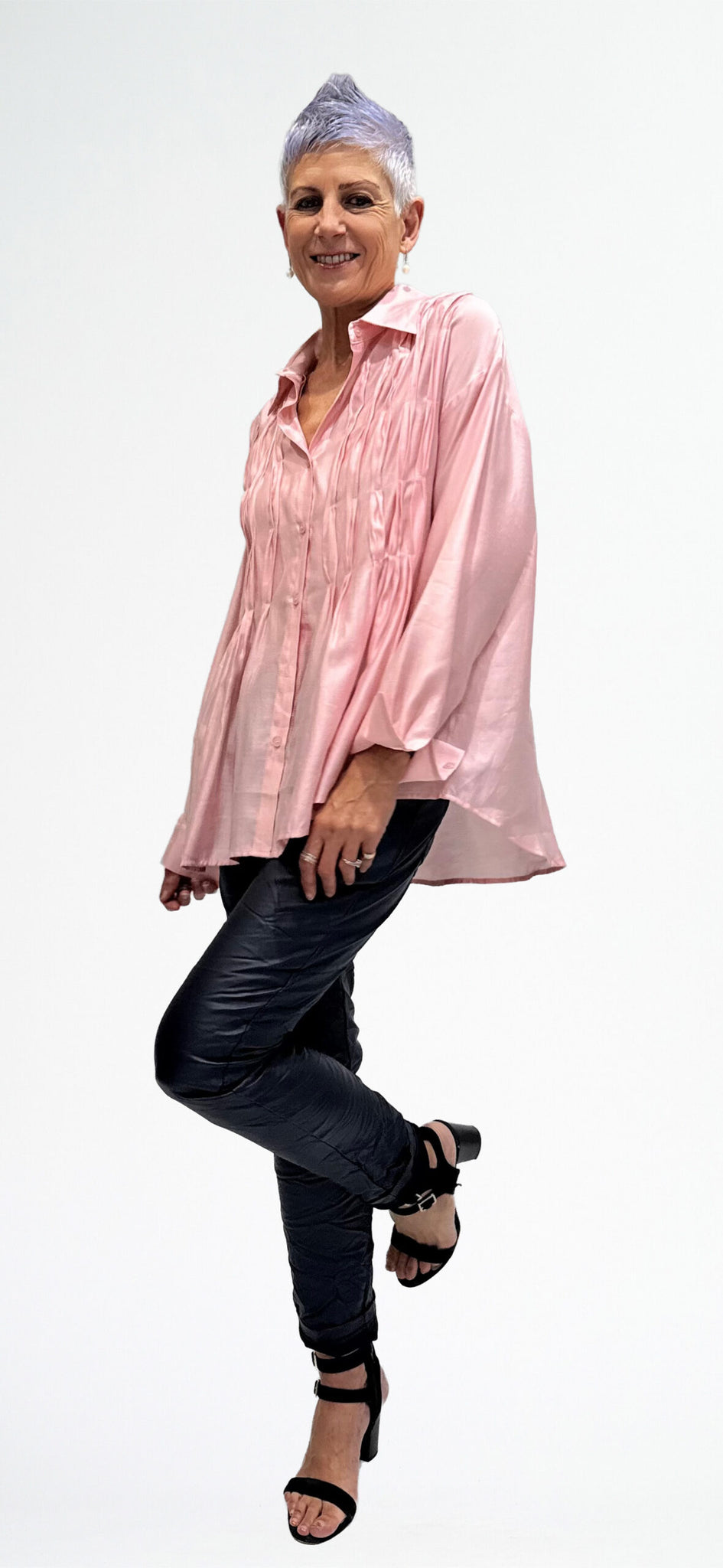 LA STRADA PLEATED SHIRT