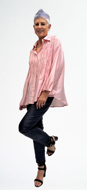 LA STRADA PLEATED SHIRT