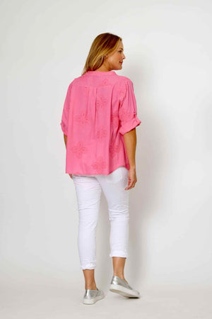 LA STRADA EMBROIDERED TOP