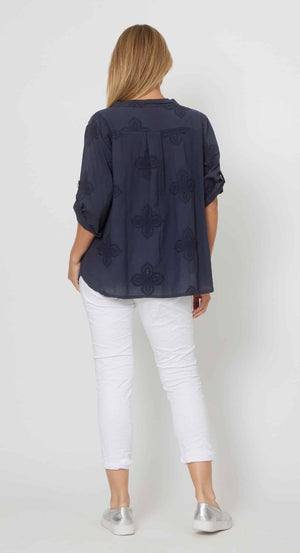 LA STRADA EMBROIDERED TOP