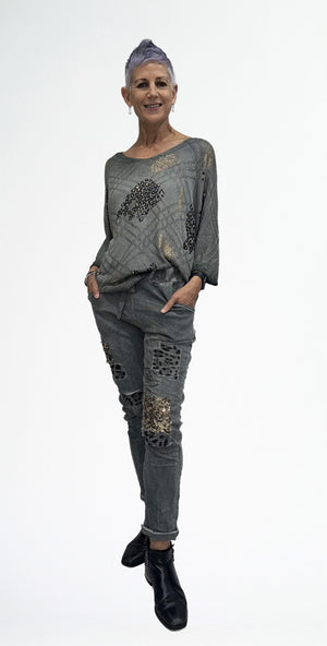 LA STRADA MULTI PATCHWORK PANT
