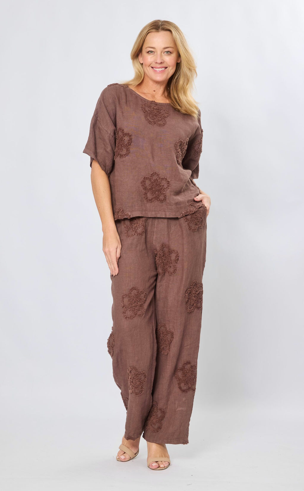 LA STRADA CANDLEWICK EMBROIDERY PANTS