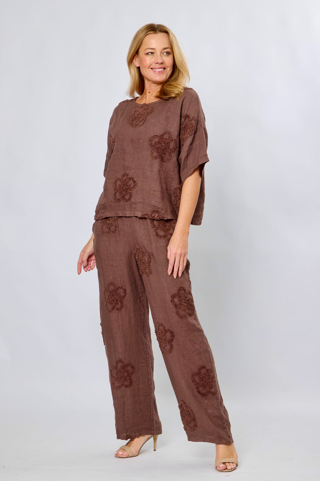 LA STRADA CANDLEWICK EMBROIDERY TOP