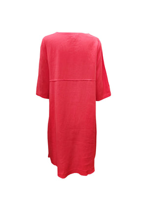 SEE SAW RED 3/4 SLEEVE DRESS