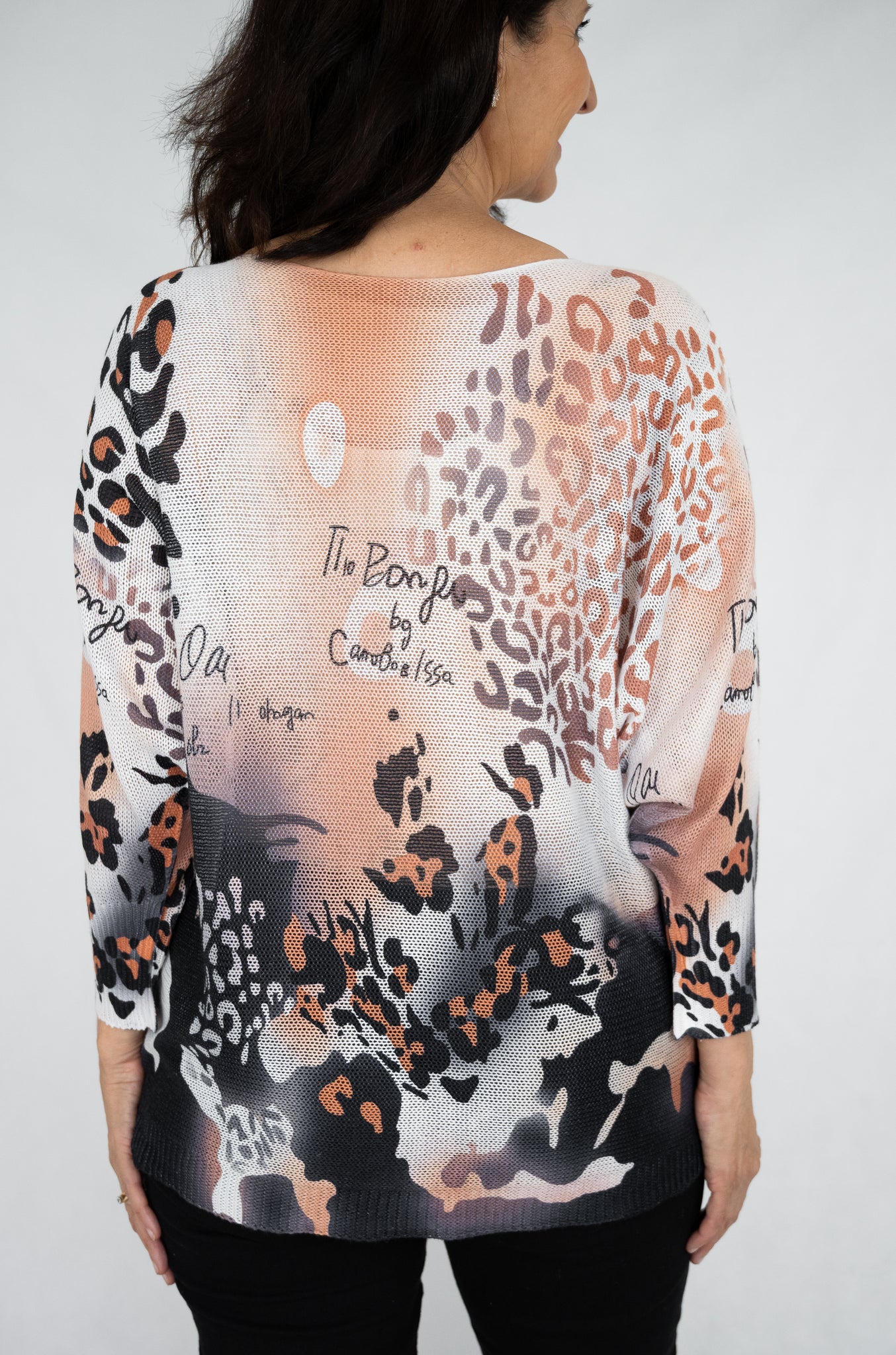 JOLIE SAULE LEOPARD GOLDEN PRINT KNIT JUMPER