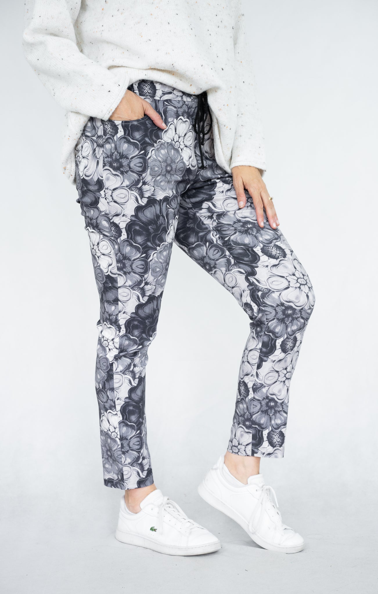 JOLIE SAULE FLORAL PRINT STRETCH PULL ON PANT