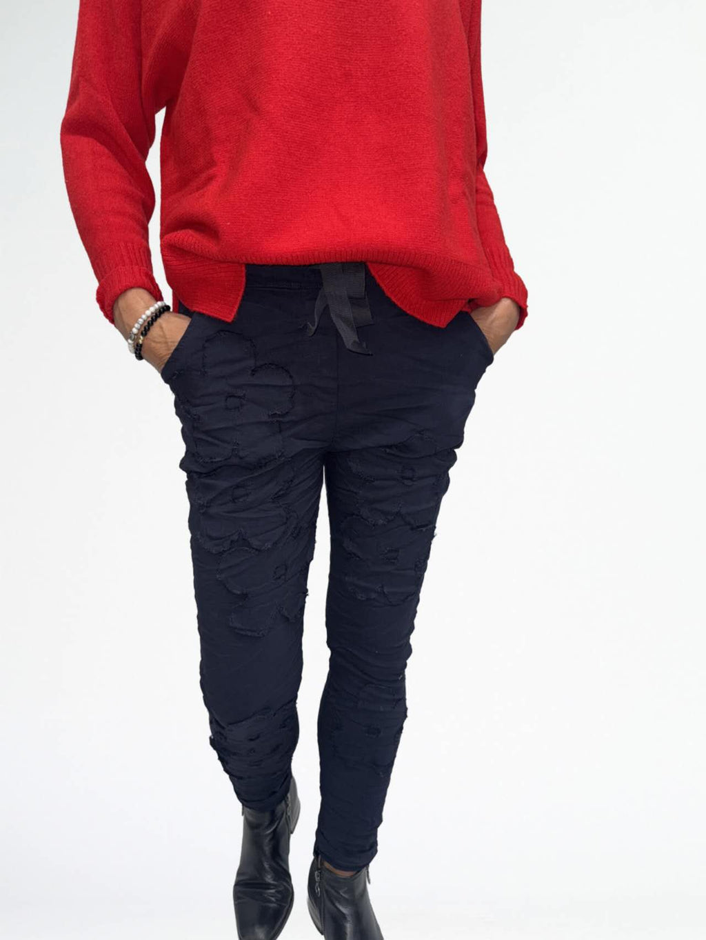 LA STRADA FLOWER STRETCH PANT