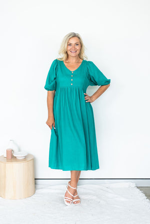 WILLOW TREE PLAIN V NECK PEASANT DRESS