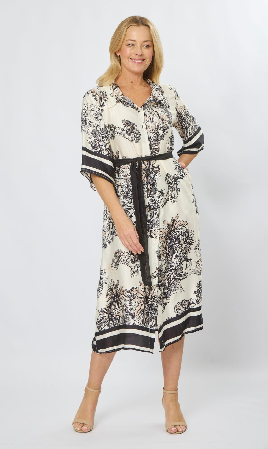 LA STRADA PRINTED SHIRT DRESS