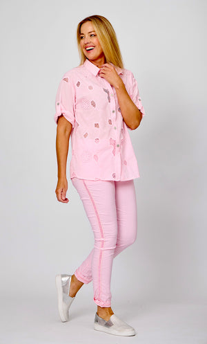 LA STRADA MESH EMBRODER SHIRT
