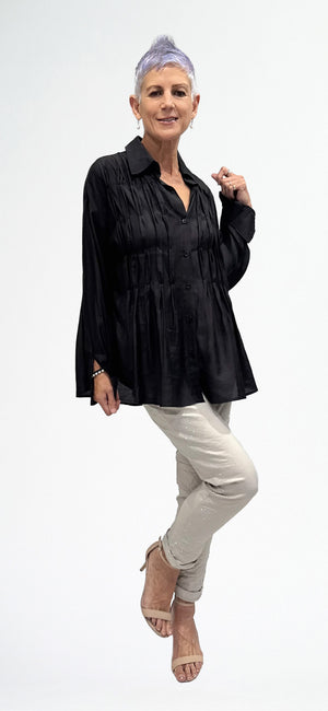 LA STRADA PLEATED SHIRT