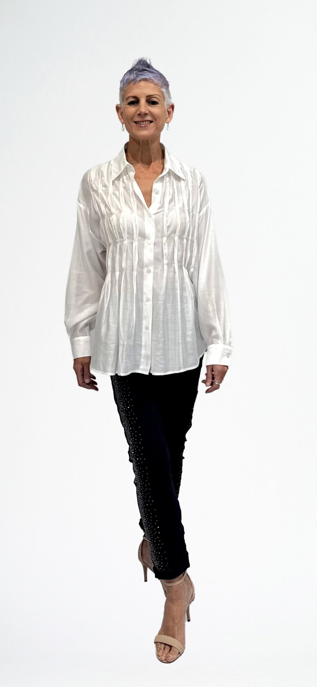 LA STRADA PLEATED SHIRT