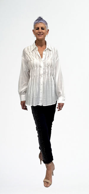LA STRADA PLEATED SHIRT